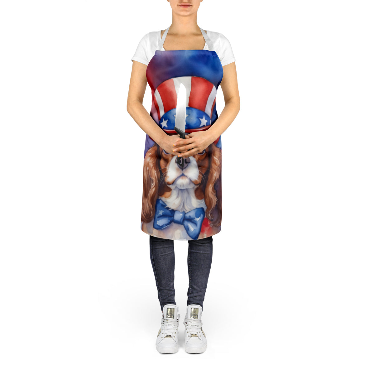 Cavalier Spaniel Patriotic American Apron