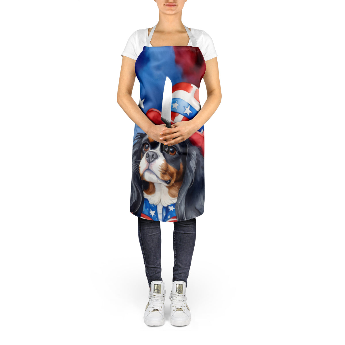 Cavalier Spaniel Patriotic American Apron