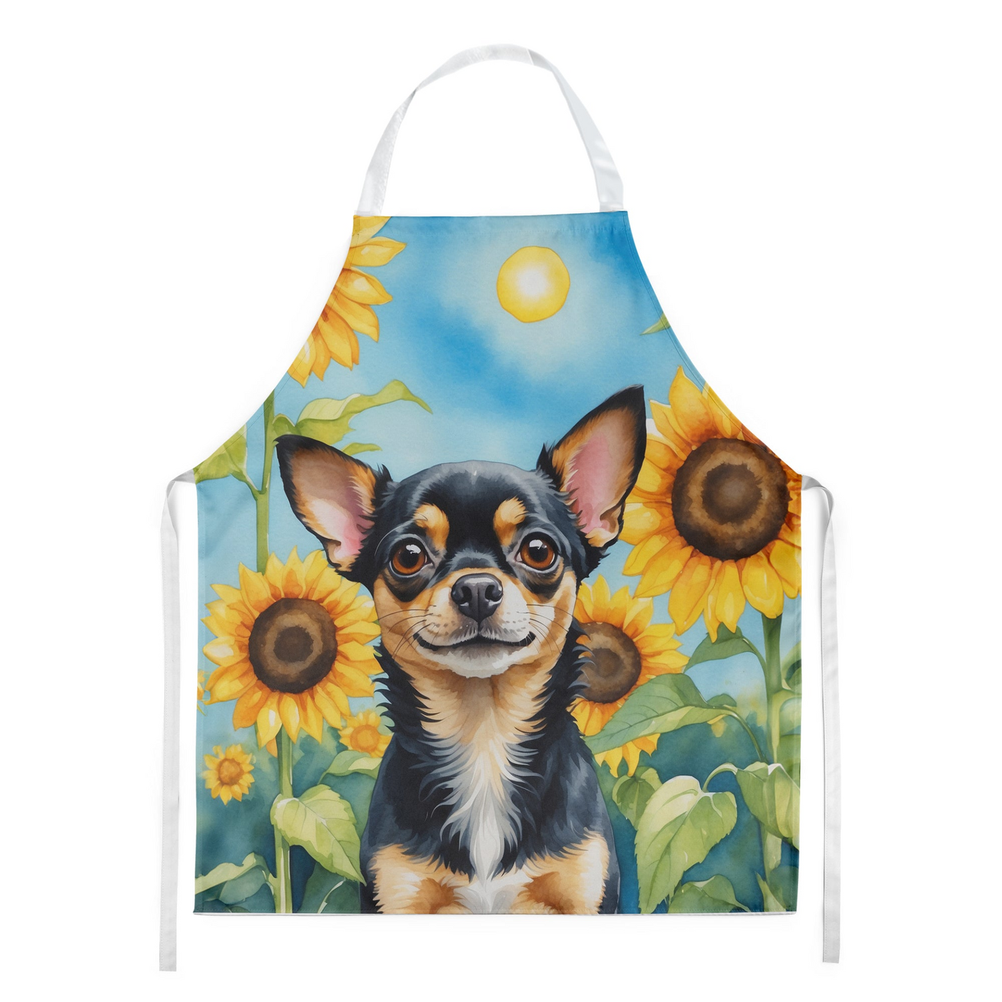 Chihuahua in Sunflowers Apron