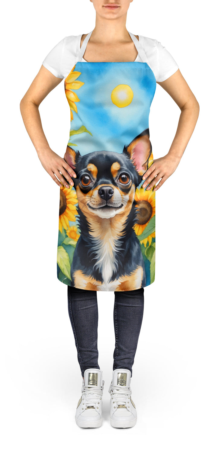 Chihuahua in Sunflowers Apron