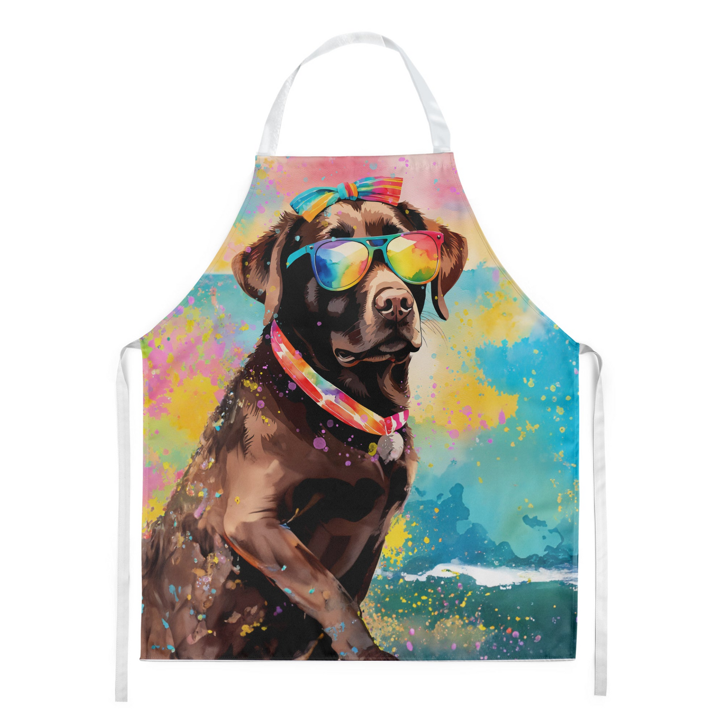 Chocolate Labrador Hippie Dawg Apron