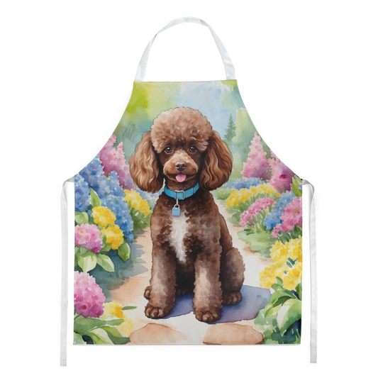 Chocolate Poodle Spring Path Apron