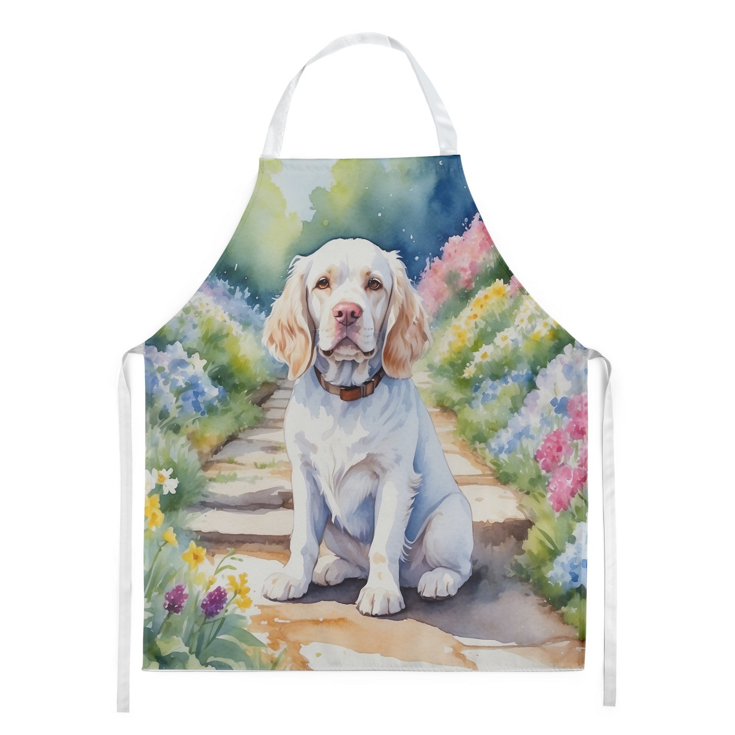 Clumber Spaniel Spring Path Apron