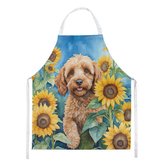 Cockapoo in Sunflowers Apron