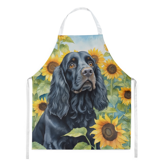 Cocker Spaniel in Sunflowers Apron