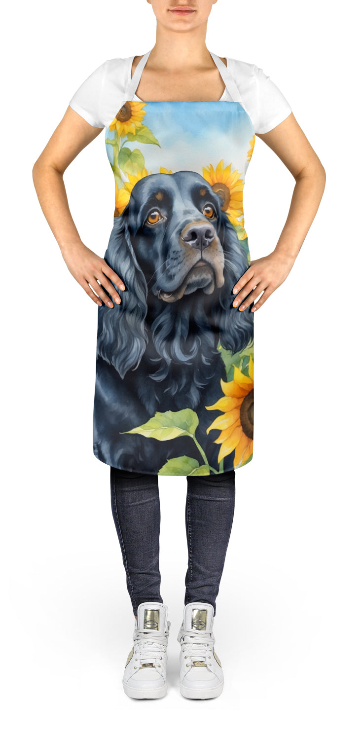 Cocker Spaniel in Sunflowers Apron