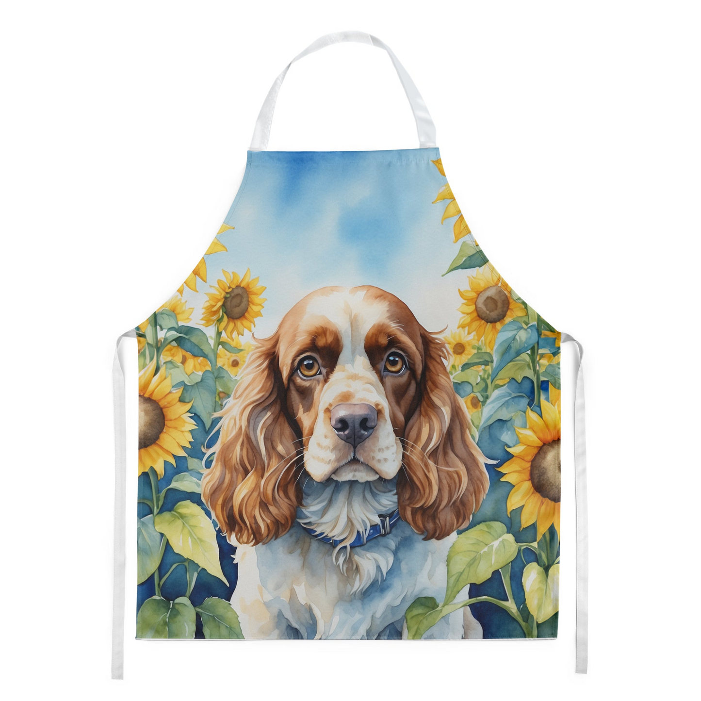 Cocker Spaniel in Sunflowers Apron