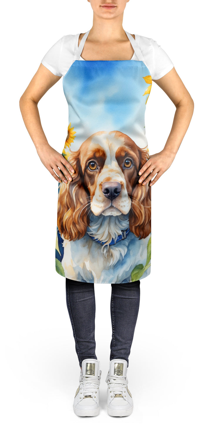 Cocker Spaniel in Sunflowers Apron