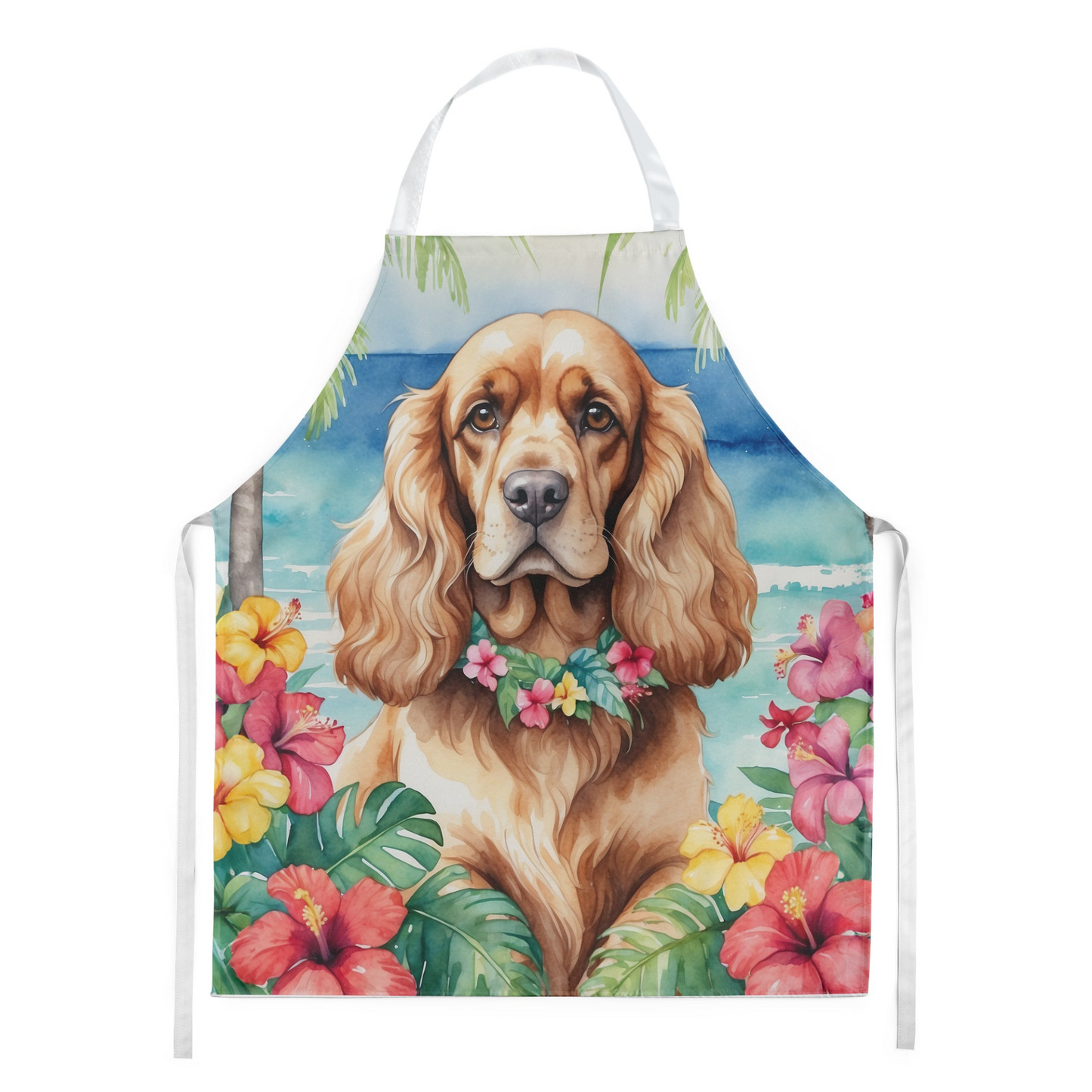 Cocker Spaniel Luau Apron