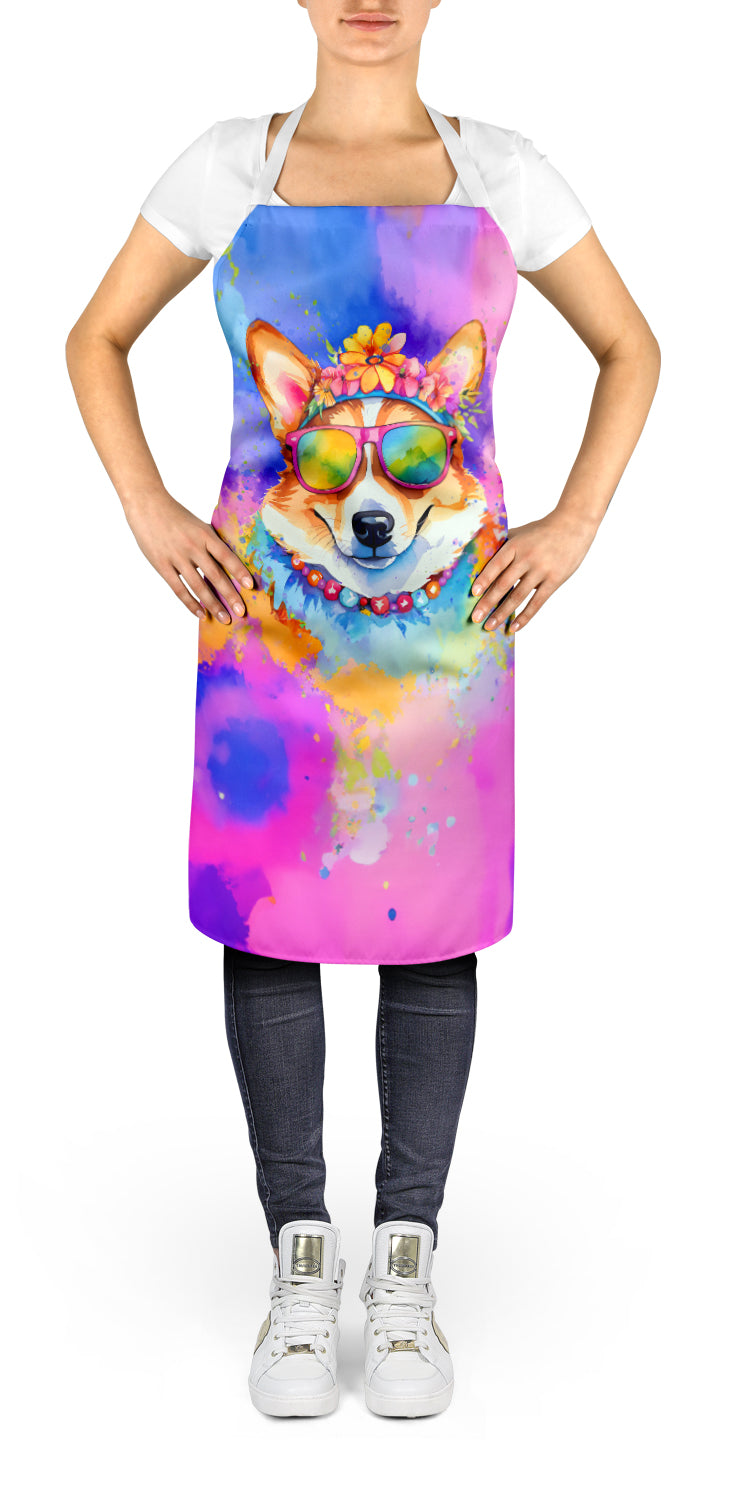 Corgi Hippie Dawg Apron