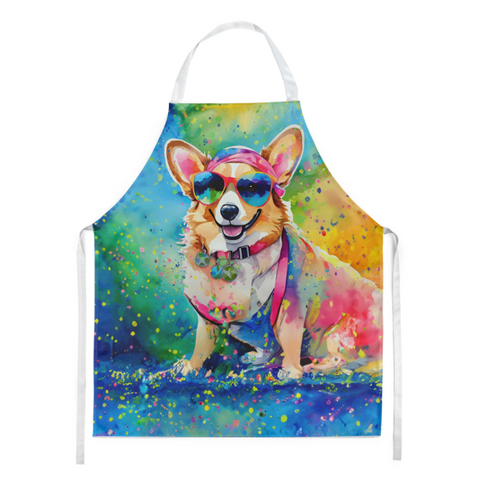 Corgi Hippie Dawg Apron