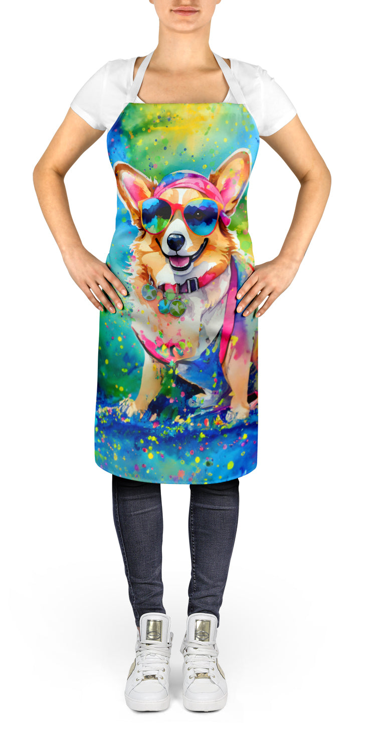 Corgi Hippie Dawg Apron