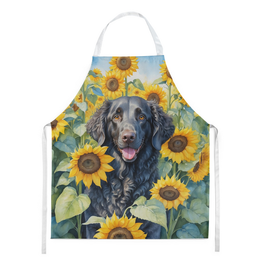 Curly-Coated Retriever in Sunflowers Apron