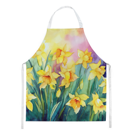 Daffodils in Watercolor Apron