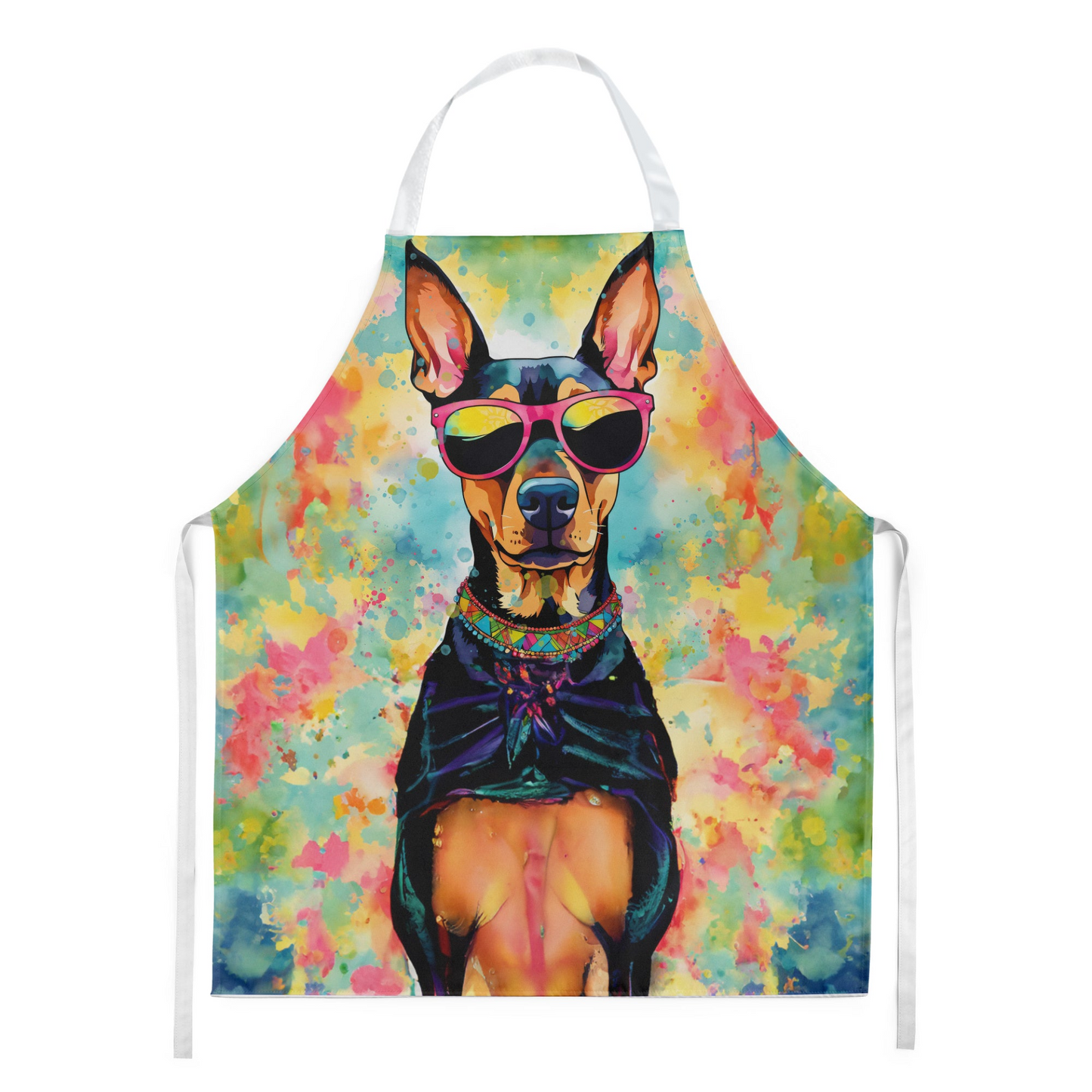 Doberman Pinscher Hippie Dawg Apron