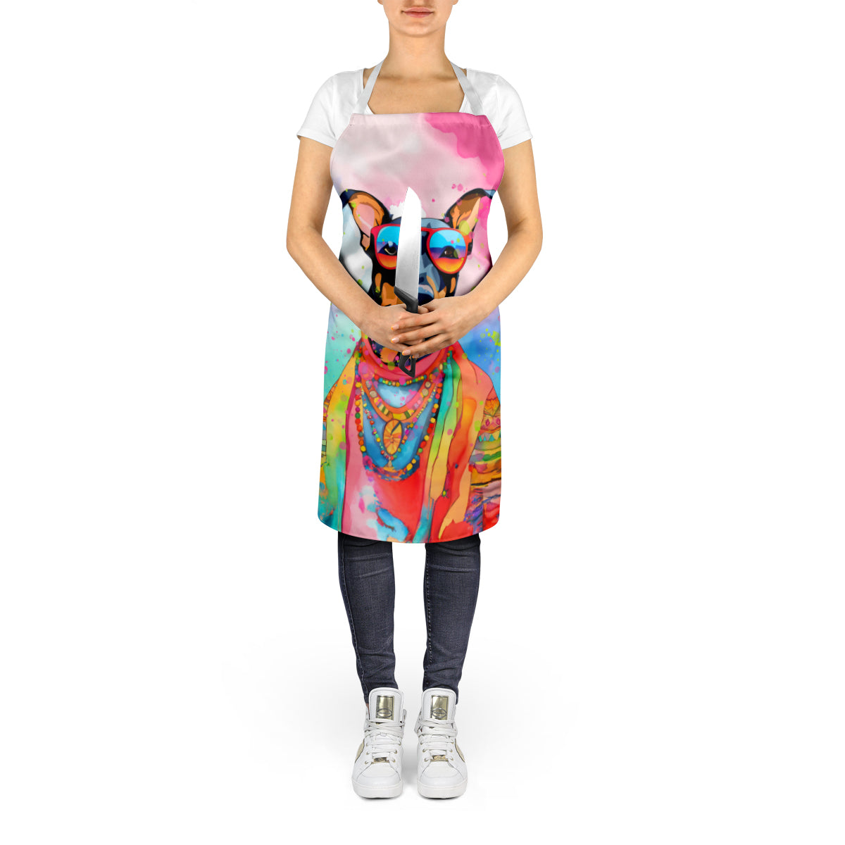 Doberman Pinscher Hippie Dawg Apron