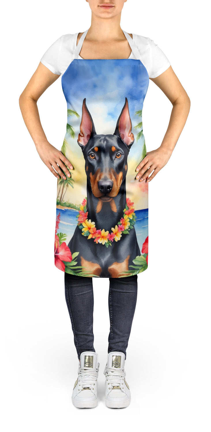 Doberman Pinscher Luau Apron