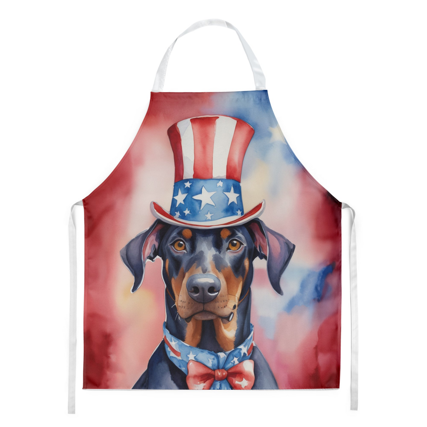 Doberman Pinscher Patriotic American Apron