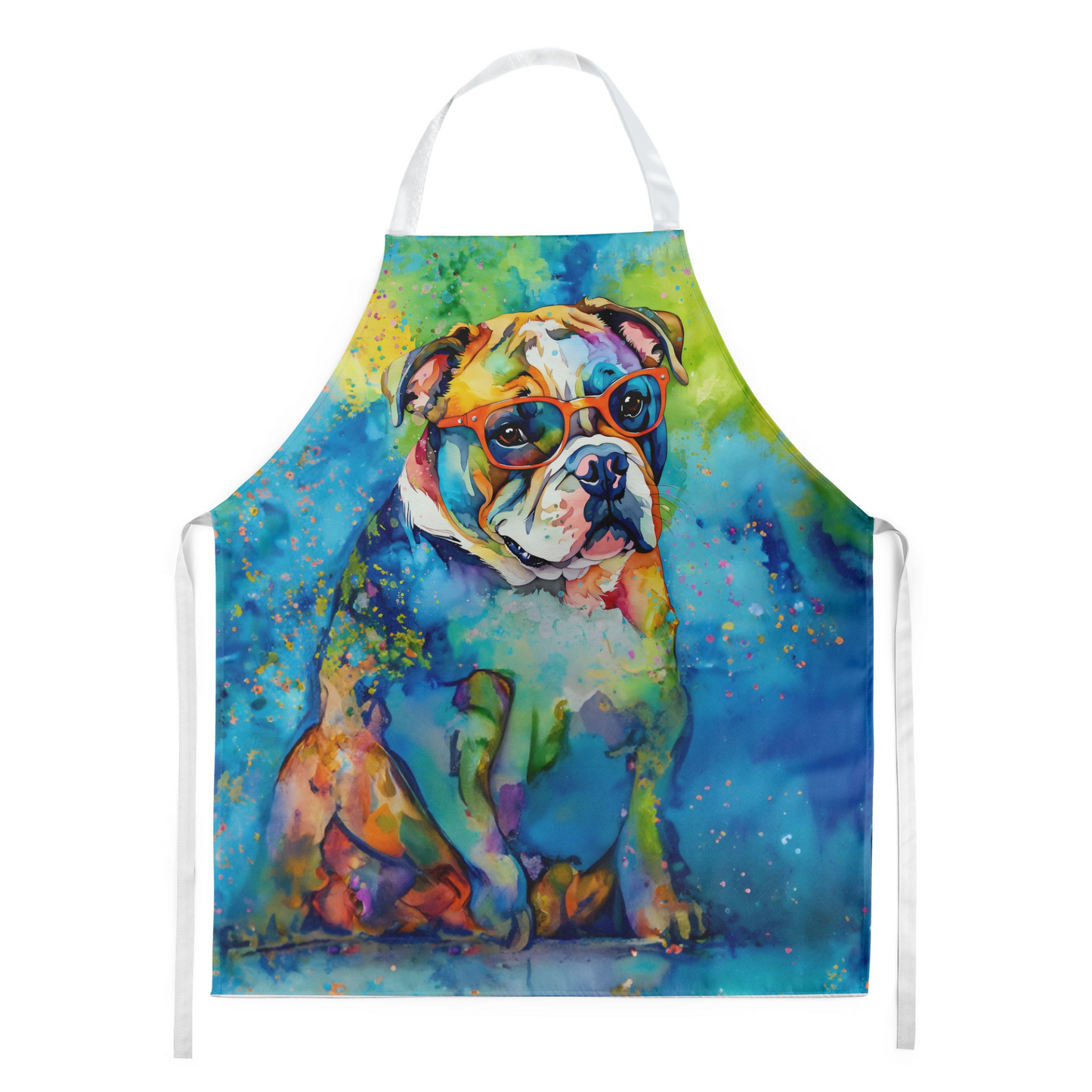 English Bulldog Hippie Dawg Apron