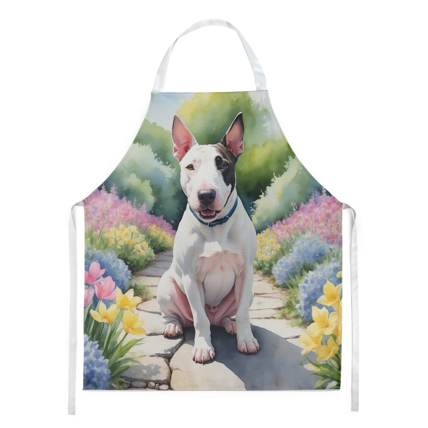 English Bull Terrier Spring Path Apron