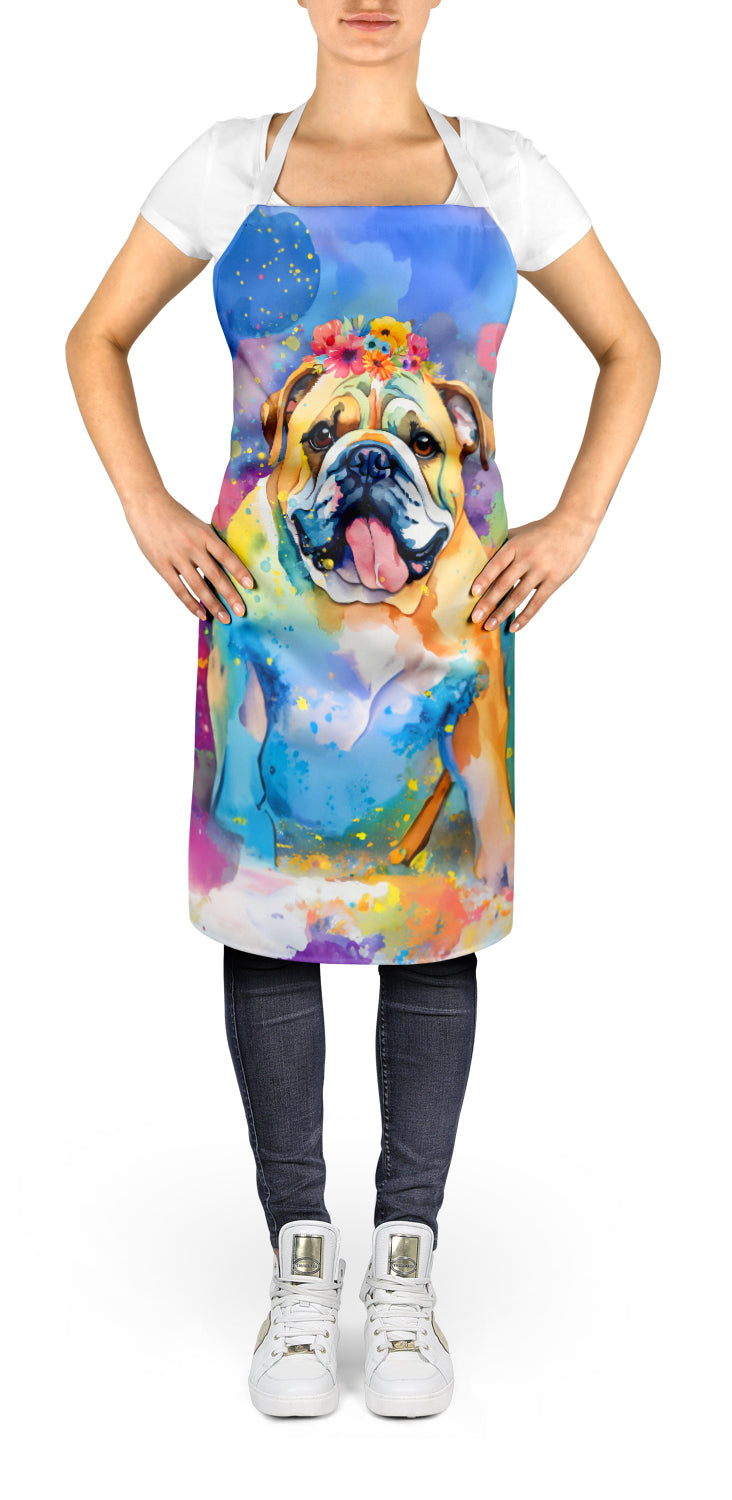 English Bulldog Hippie Dawg Apron