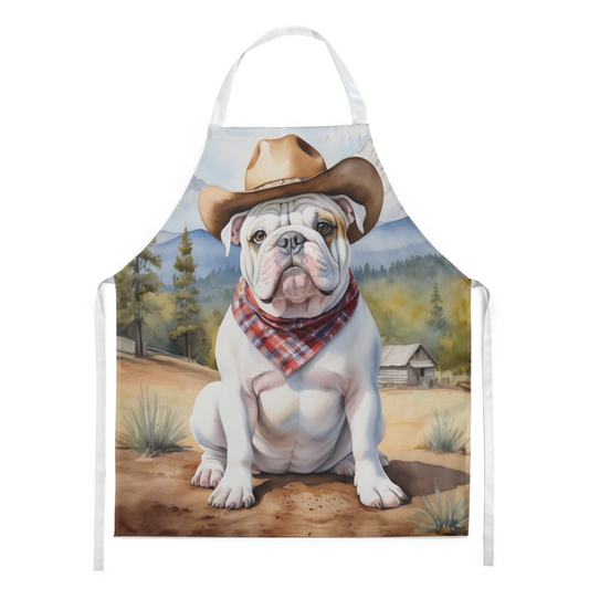 English Bulldog Cowboy Welcome Apron