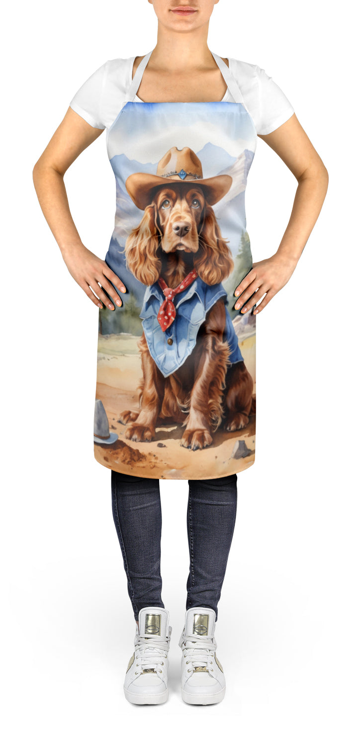 English Cocker Spaniel Cowboy Welcome Apron