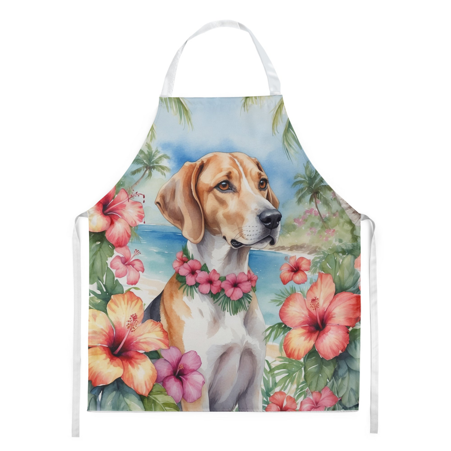 English Foxhound Luau Apron