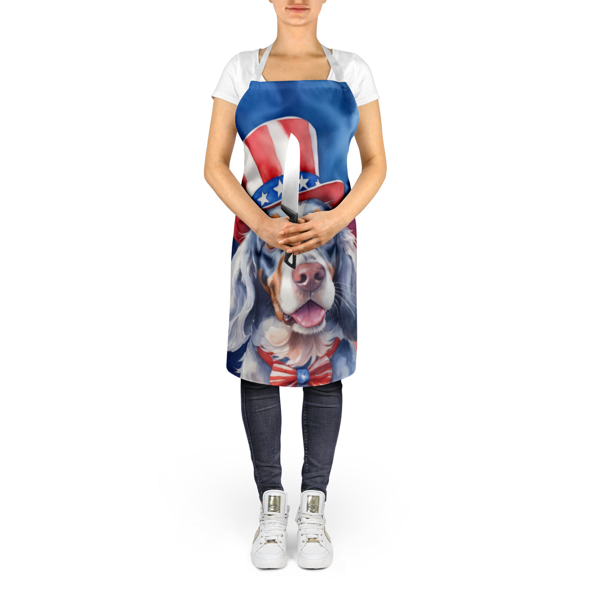 English Setter Patriotic American Apron