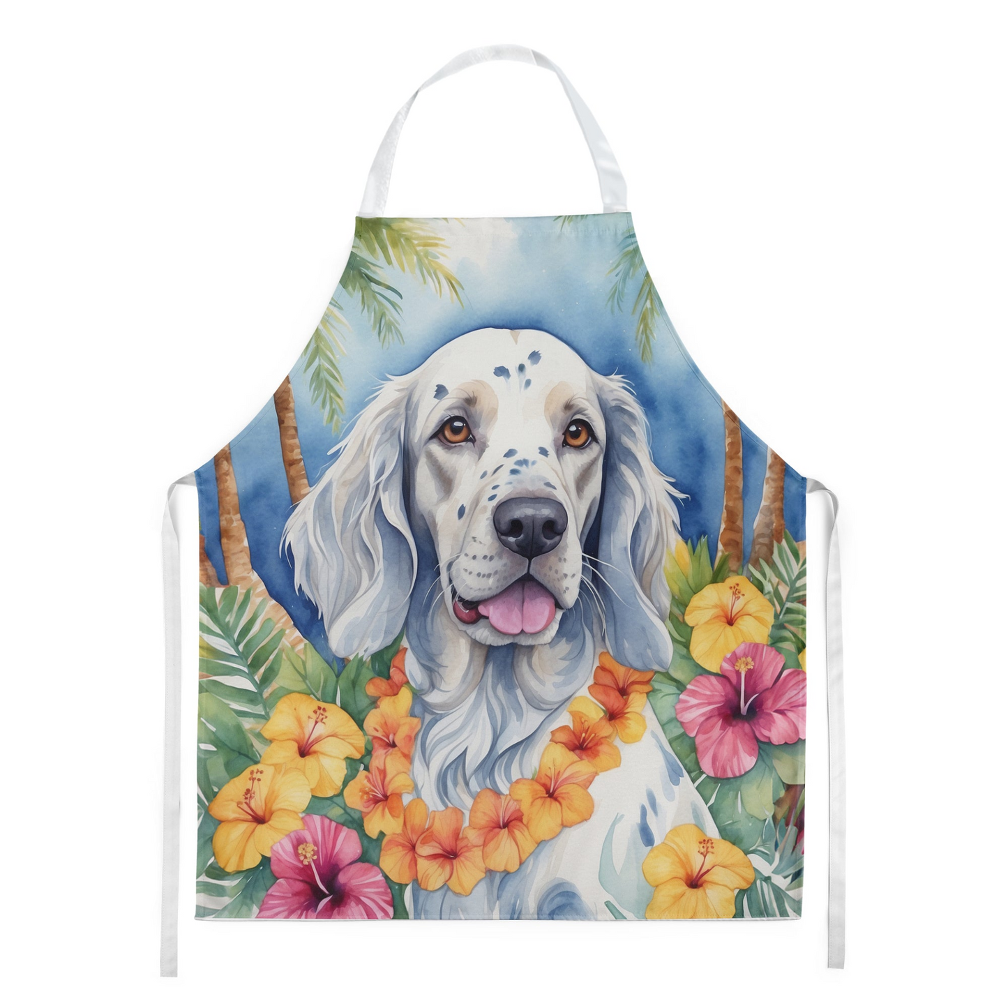 English Setter Luau Apron