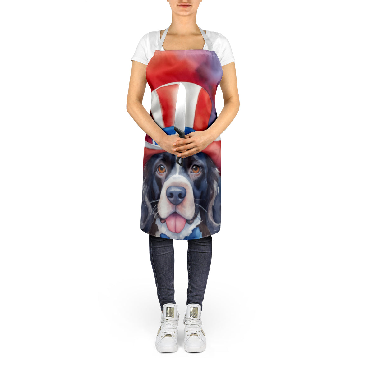 English Springer Spaniel Patriotic American Apron