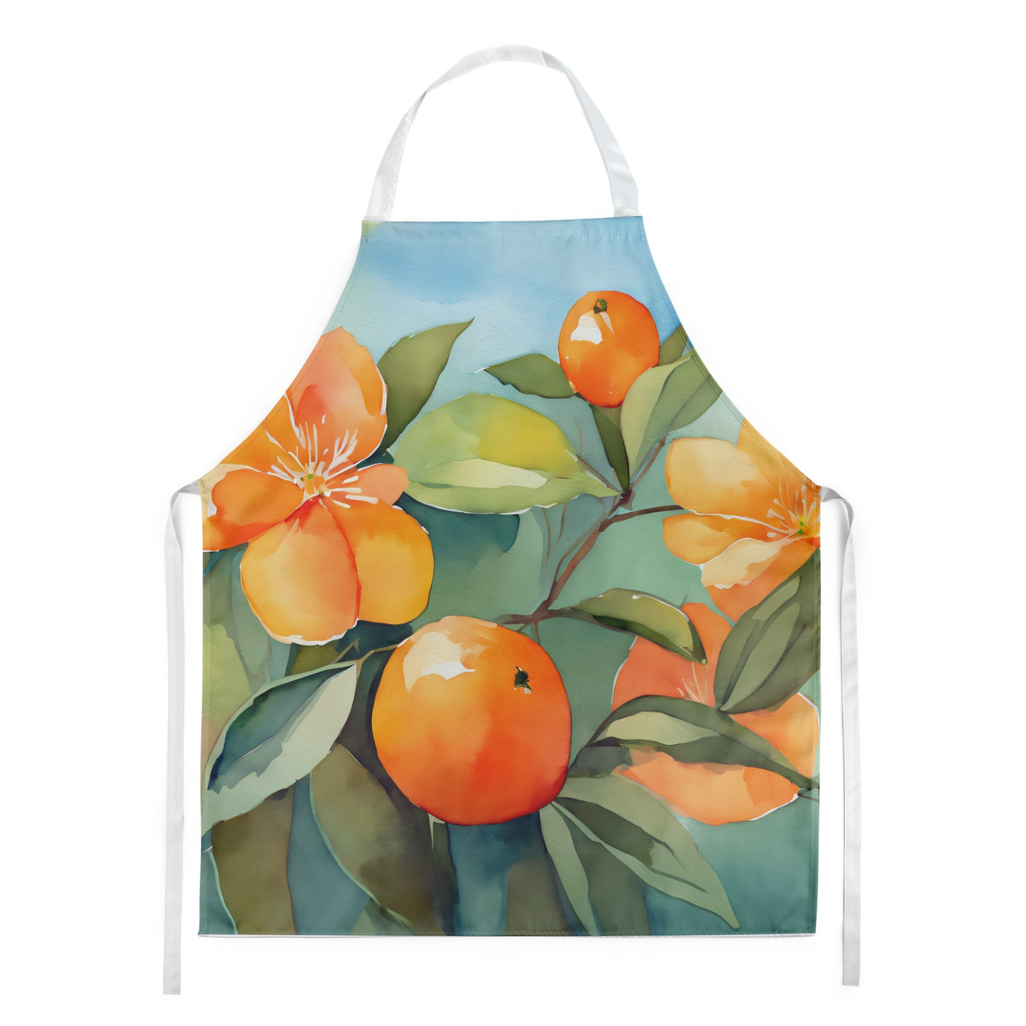 Florida Orange Blossom in Watercolor Apron