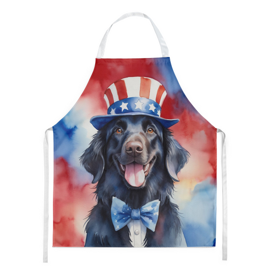 Flat-Coated Retriever Patriotic American Apron