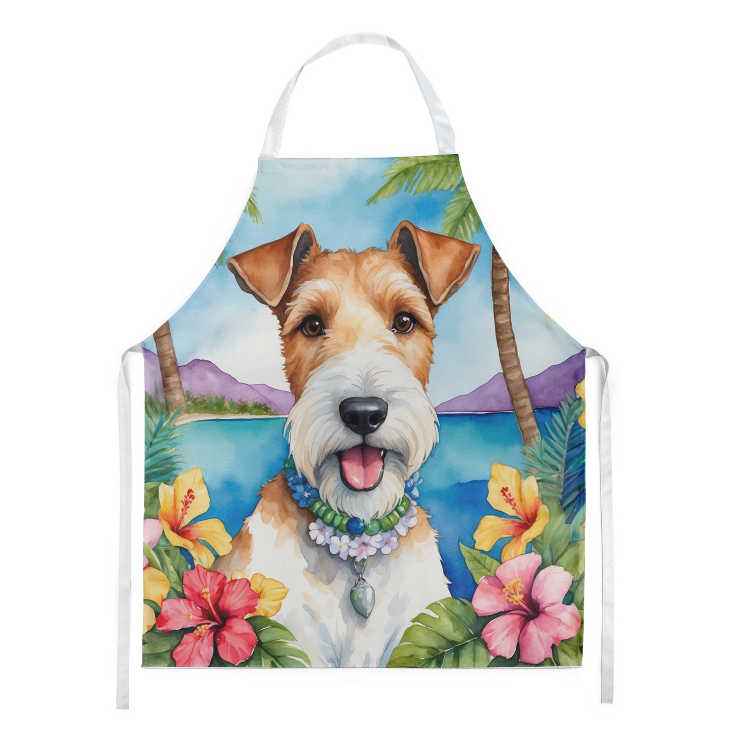 Fox Terrier Luau Apron