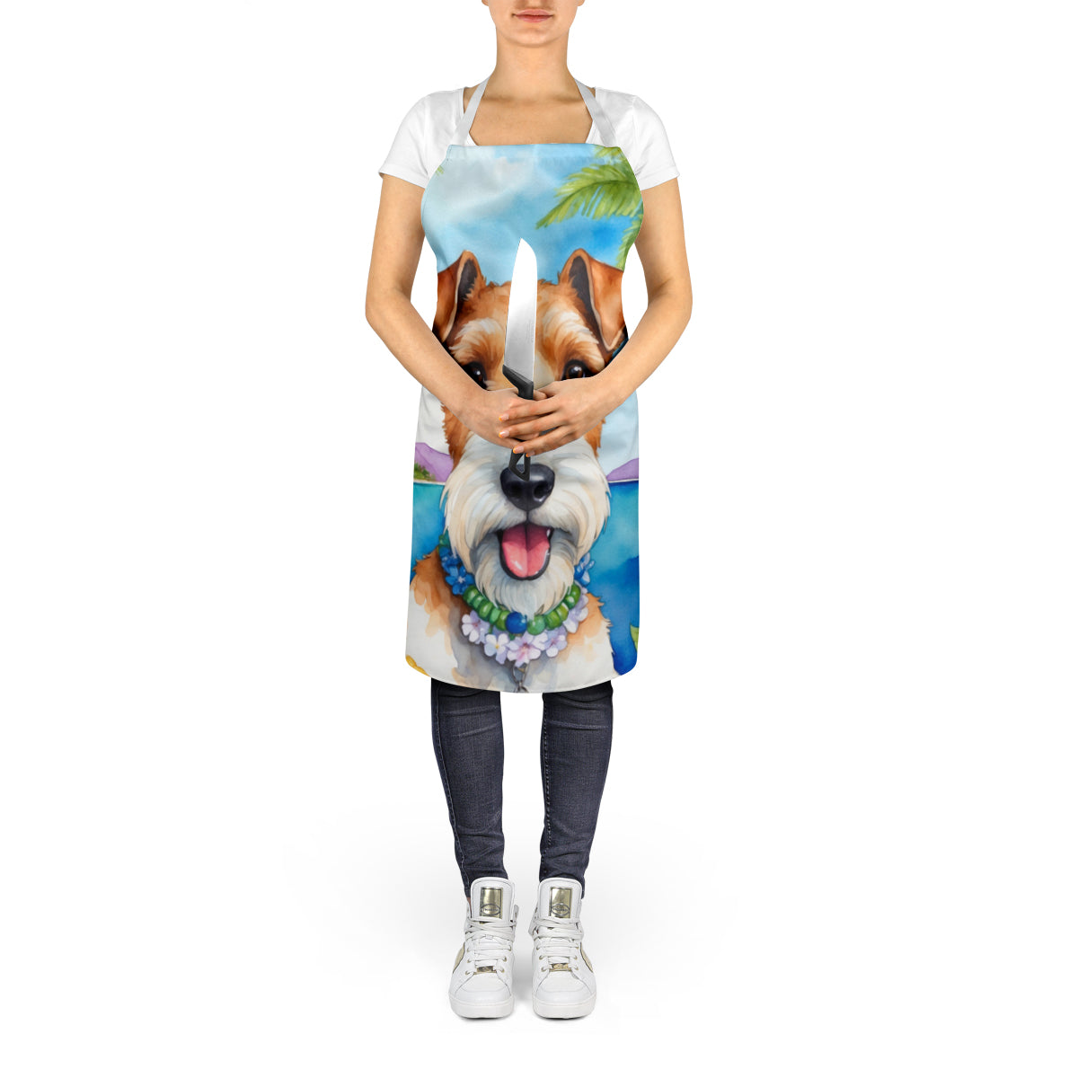 Fox Terrier Luau Apron