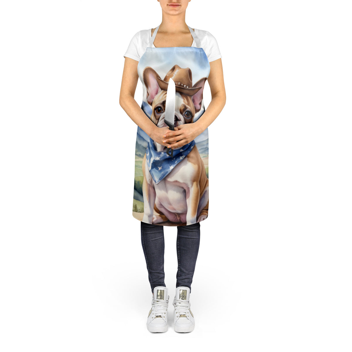 French Bulldog Cowboy Welcome Apron