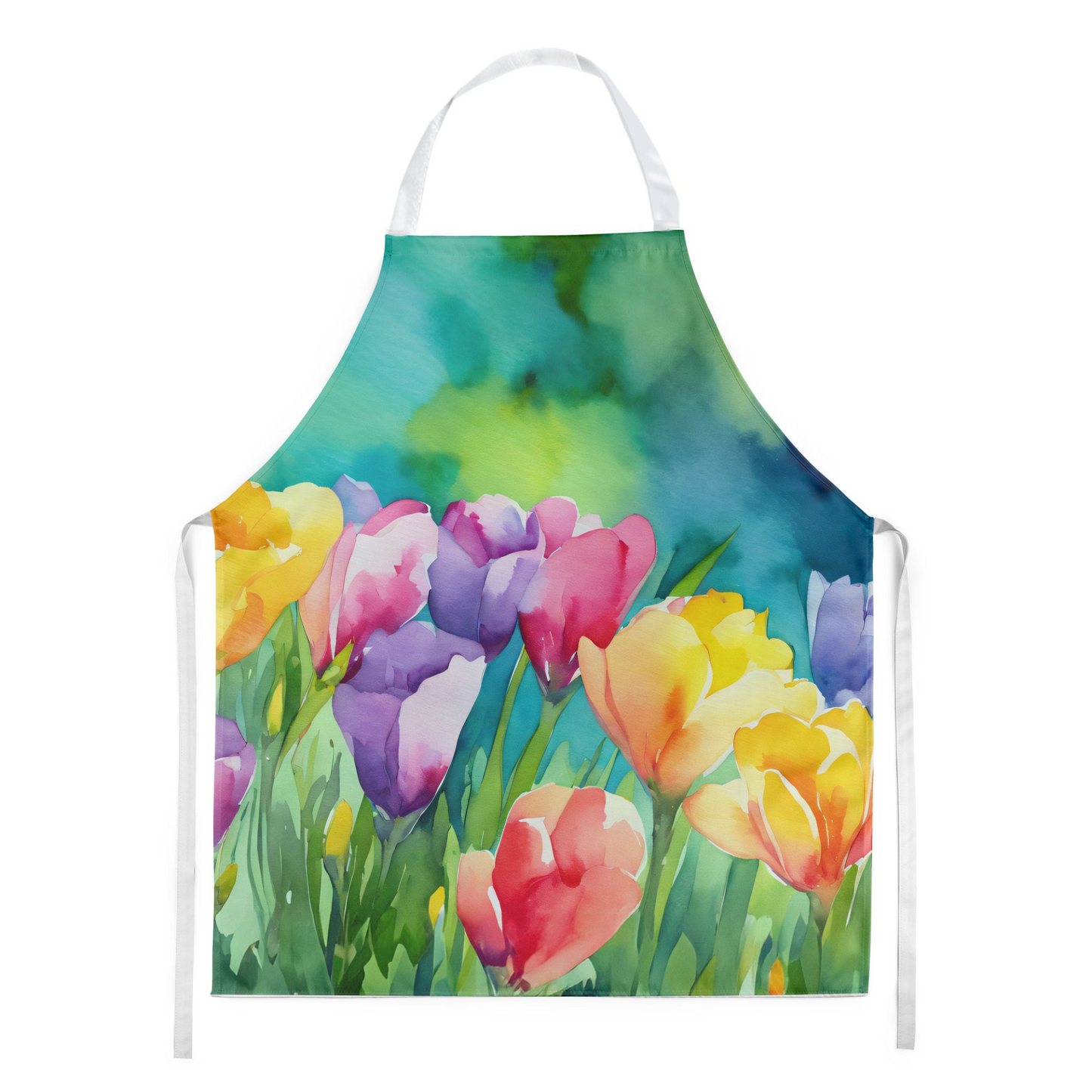 Freesias in Watercolor Apron