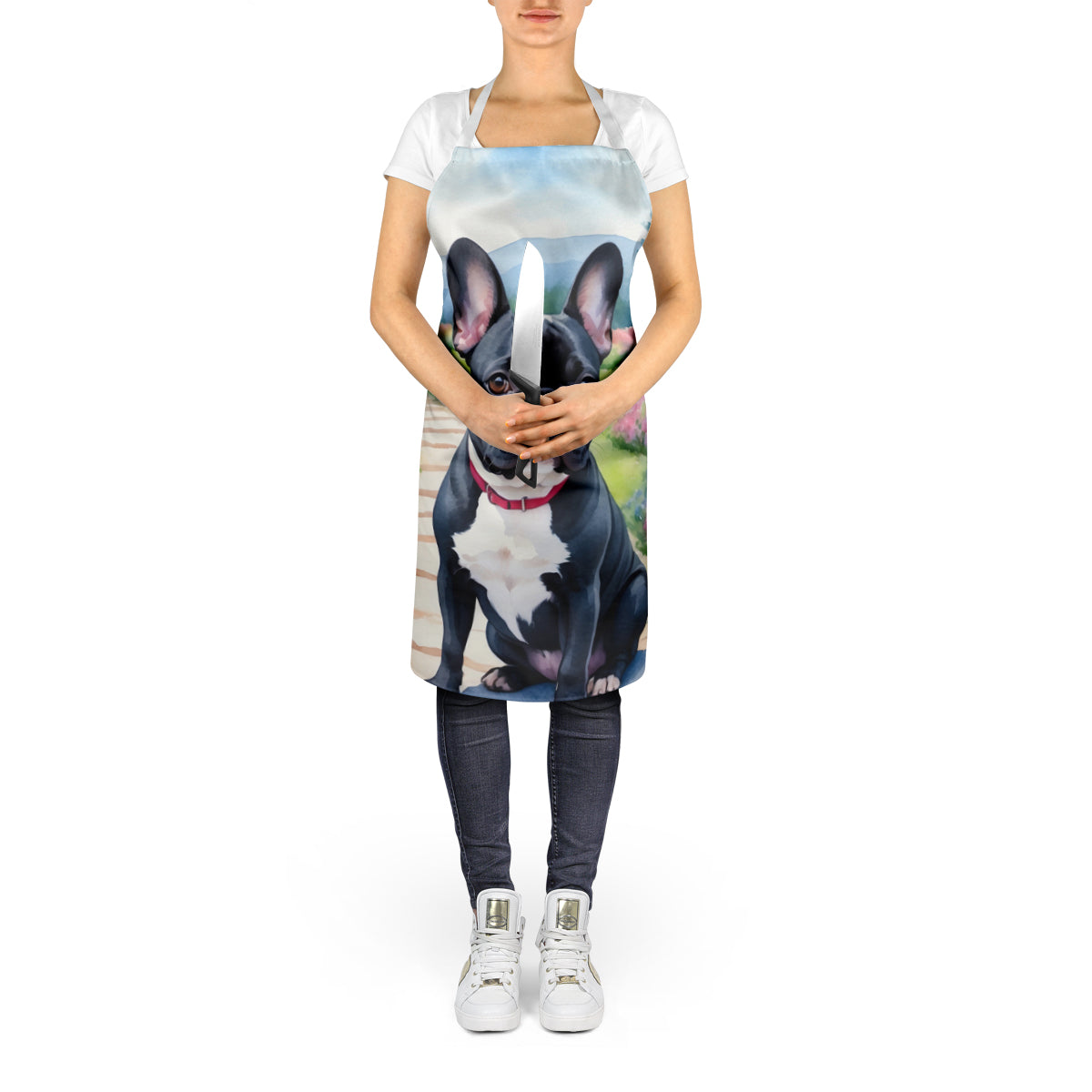 French Bulldog Spring Path Apron