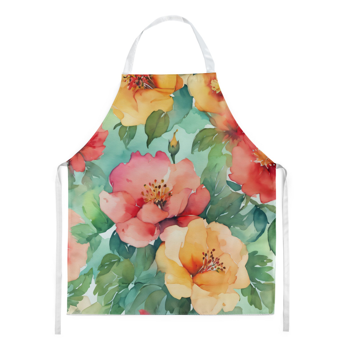 Georgia Cherokee Rose in Watercolor Apron