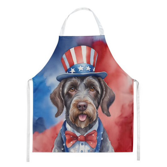 German Wirehaired Pointer Patriotic American Apron