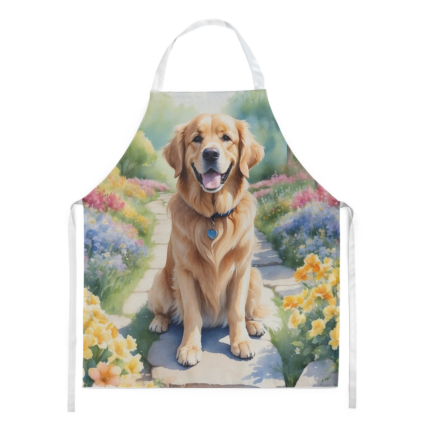 Golden Retriever Spring Path Apron