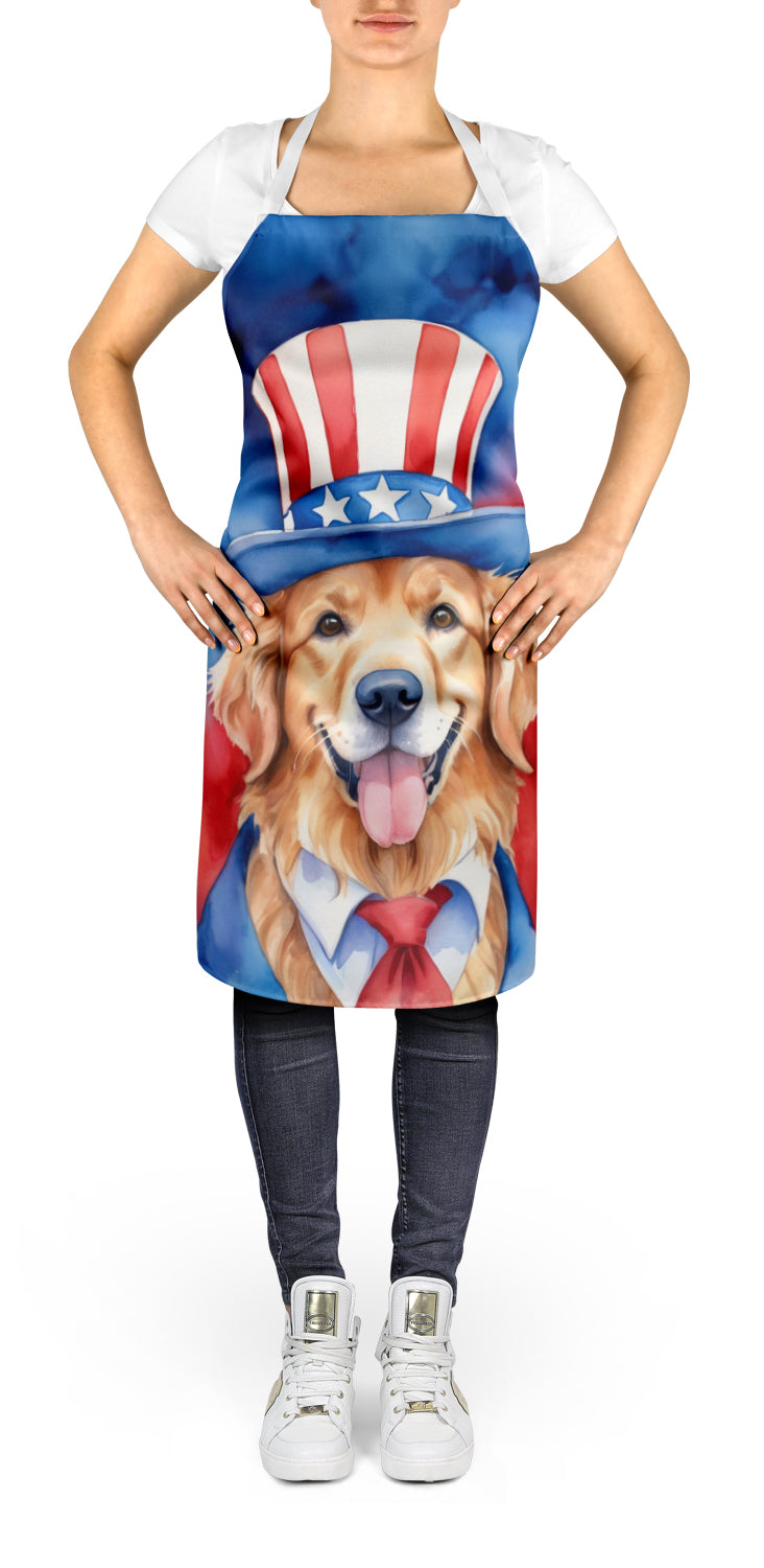 Golden Retriever Patriotic American Apron