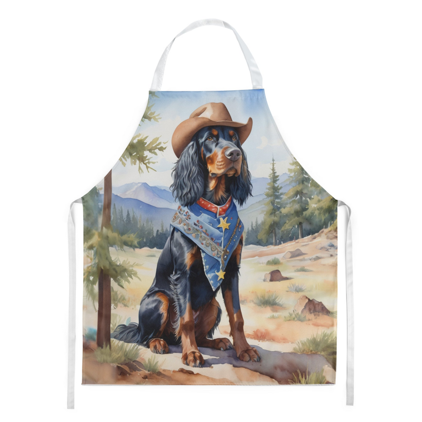 Gordon Setter Cowboy Welcome Apron