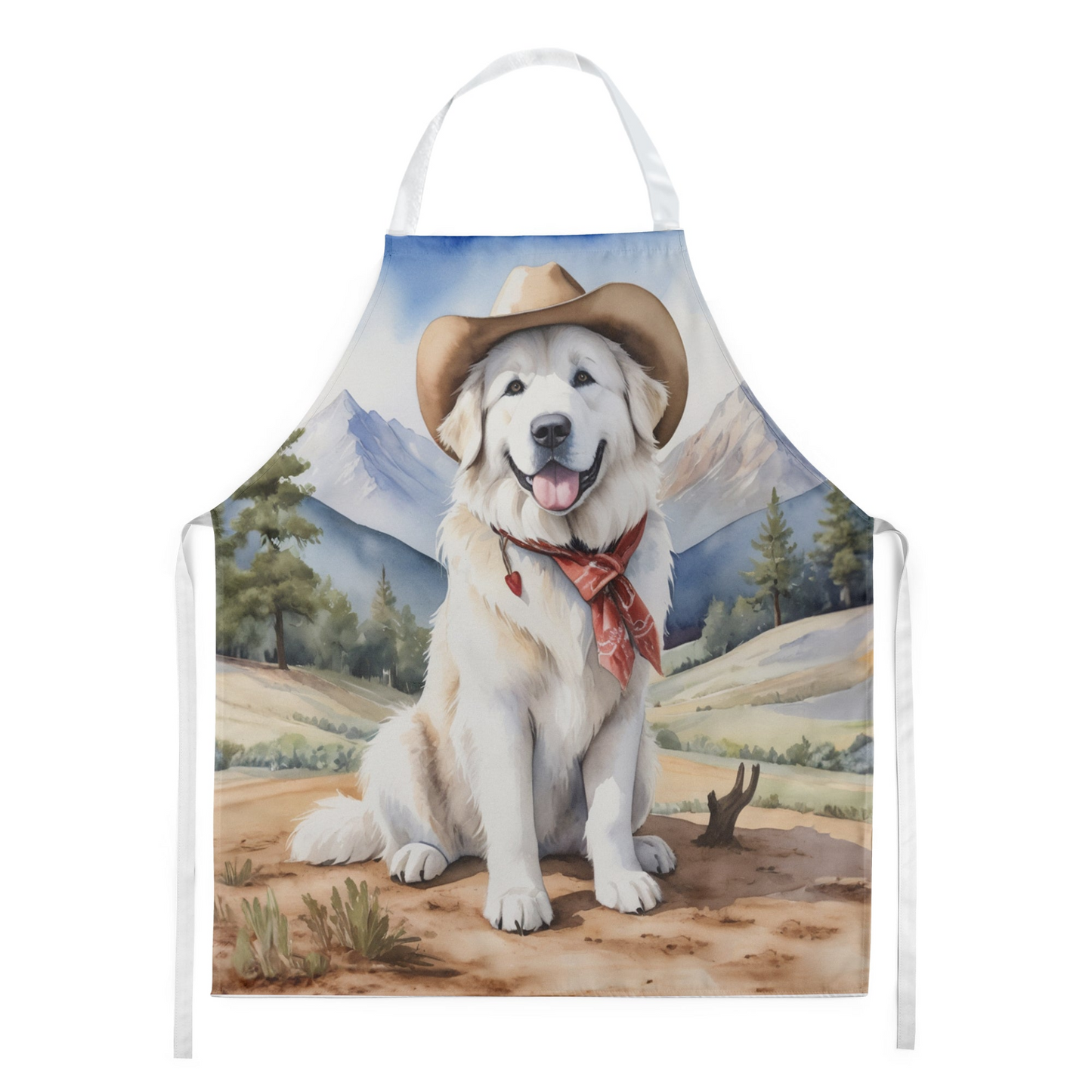 Great Pyrenees Cowboy Welcome Apron