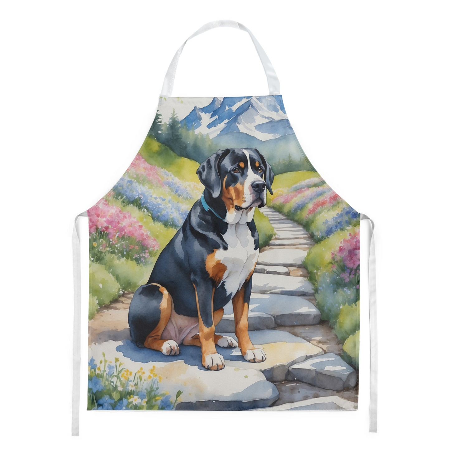 Greater Swiss Mountain Dog Spring Path Apron