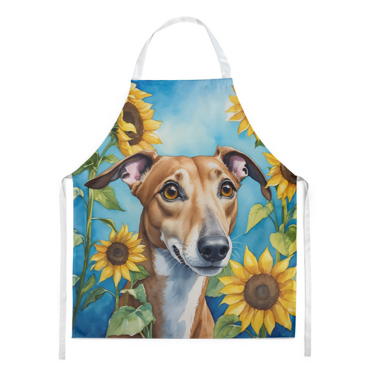 Greyhound in Sunflowers Apron