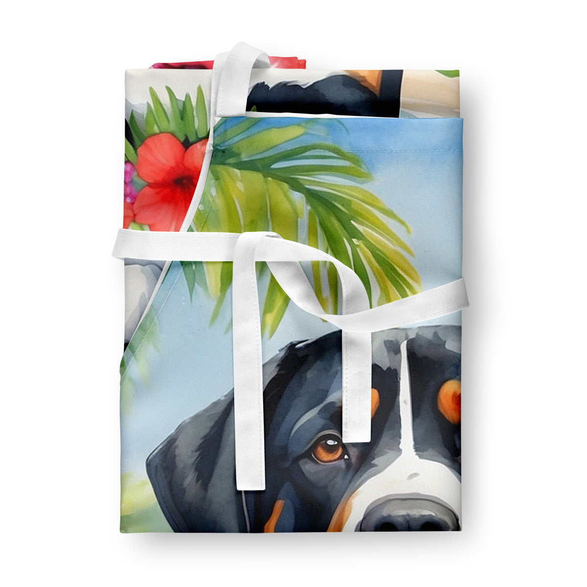 Greater Swiss Mountain Dog Luau Apron