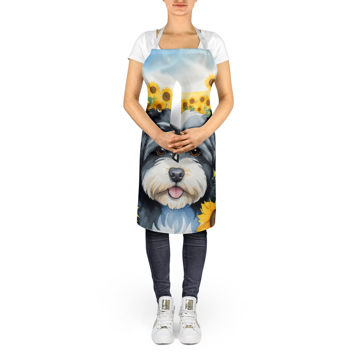 Havanese in Sunflowers Apron