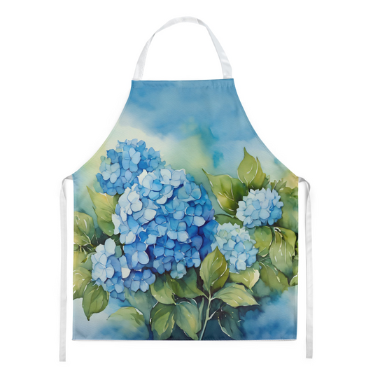 Hydrangeas in Watercolor Apron