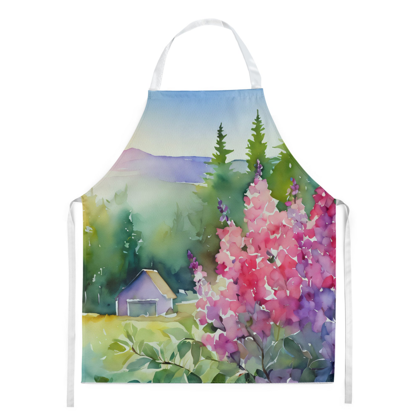 Idaho Syringa in Watercolor Apron